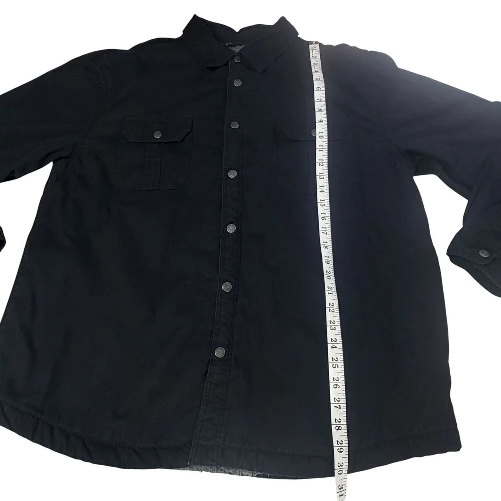 Lee Premium Select BSherpa Lined Shirt Jacket Cotton Snap Front Workwear XL